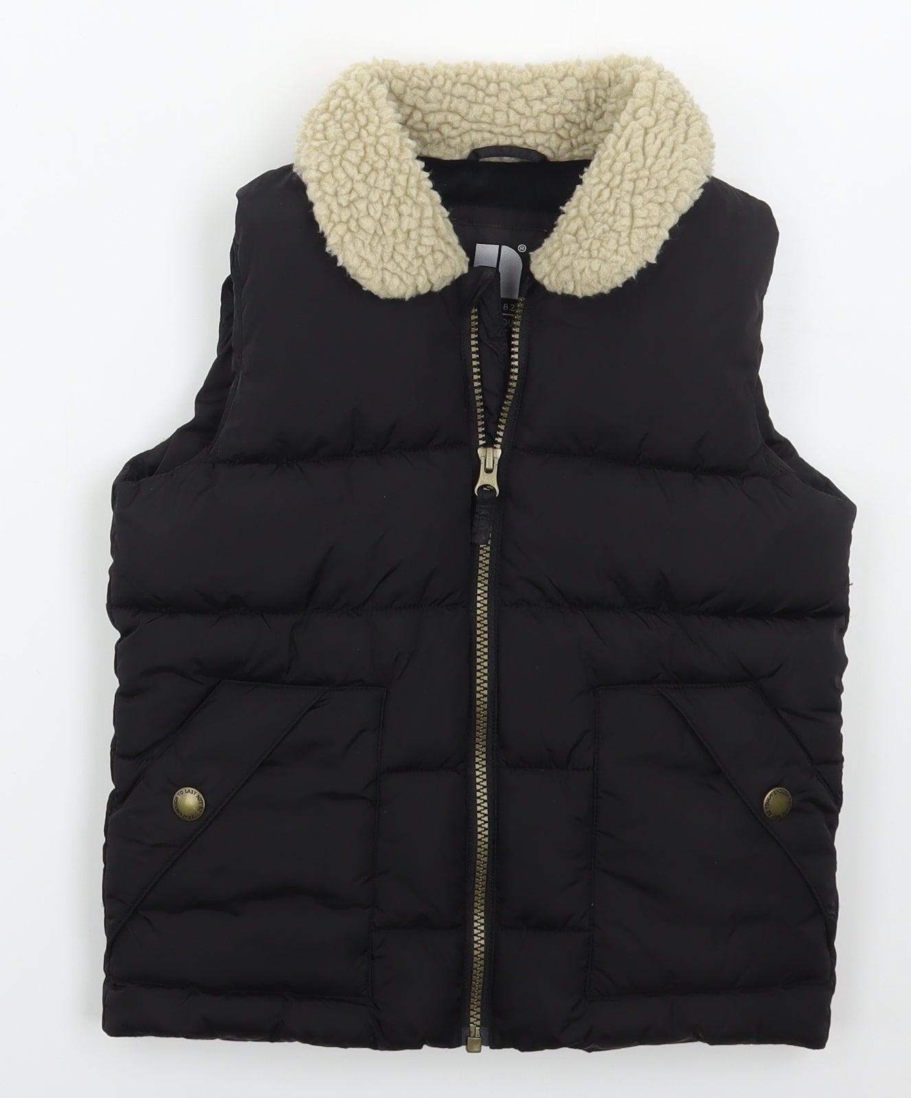 NEXT Girls Black   Gilet Coat Size 5-6 Years  Zip