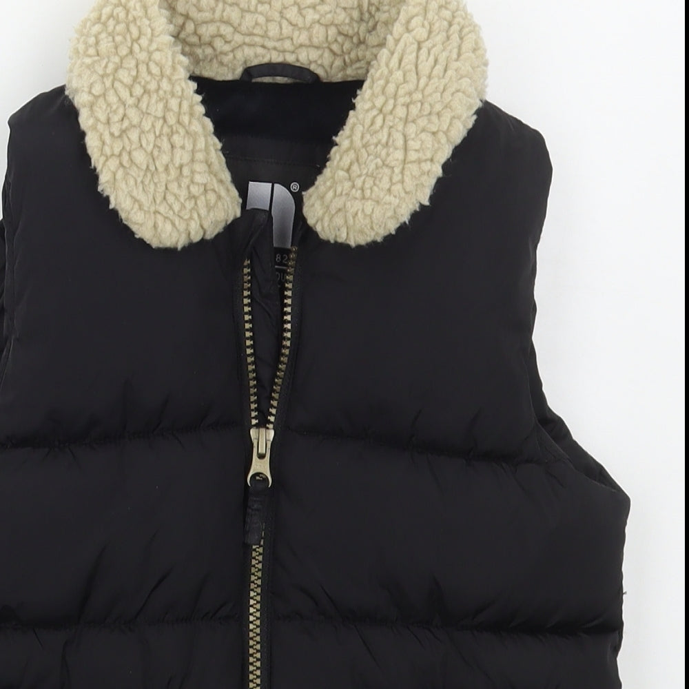 NEXT Girls Black   Gilet Coat Size 5-6 Years  Zip