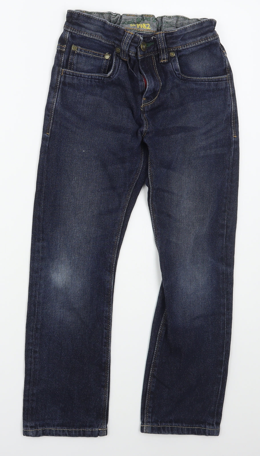 NEXT Boys Blue  Cotton Straight Jeans Size 8 Years  Regular Button