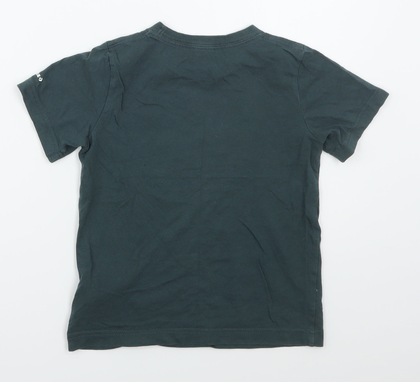 Converse Boys Grey  Cotton Basic T-Shirt Size 7 Years Crew Neck Pullover - Sneaker