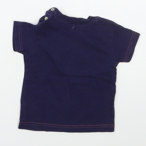 Nutmeg Girls Blue  Cotton Basic T-Shirt Size 6-9 Months Crew Neck Pullover - Always Look on The Bright Side of Life
