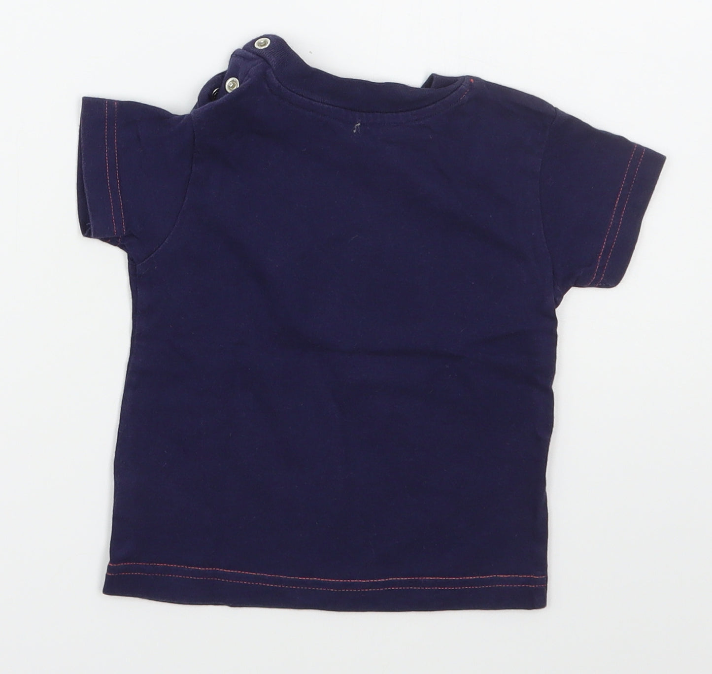 Nutmeg Girls Blue  Cotton Basic T-Shirt Size 6-9 Months Crew Neck Pullover - Always Look on The Bright Side of Life