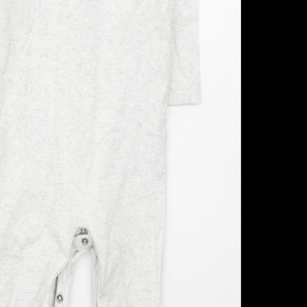 Mothercare Baby Grey Solid Cotton Cami One Piece Size 6-9 Months  Button - Peter Rabbit