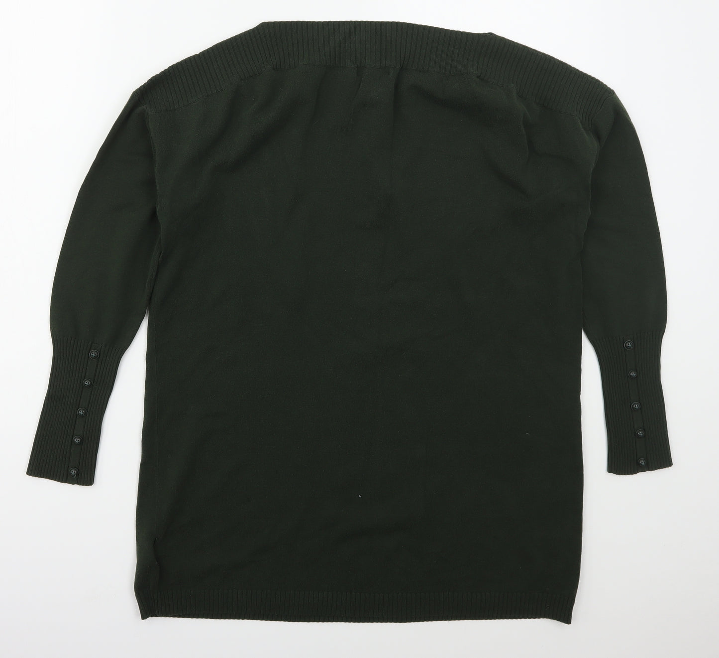 Gap Womens Green Boat Neck  Cotton Pullover Jumper Size L