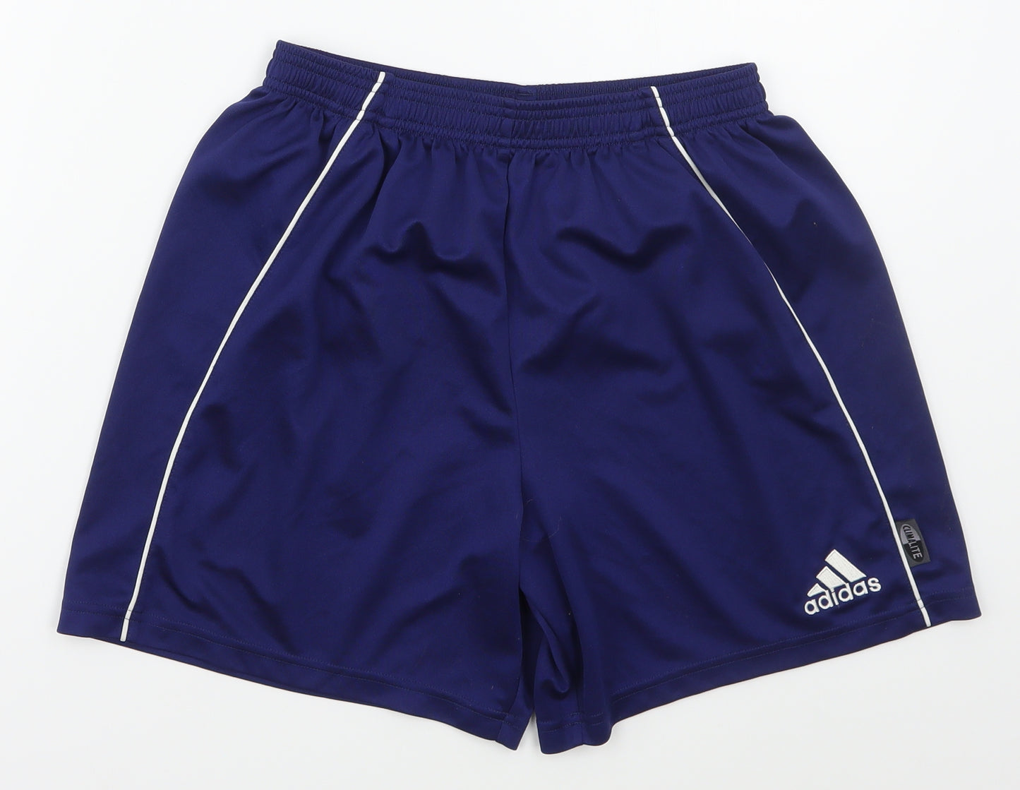 adidas Mens Blue  Polyester Athletic Shorts Size 24 in  Regular