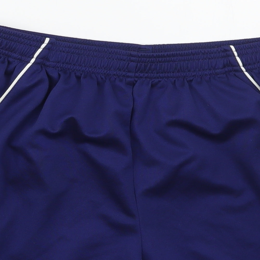 adidas Mens Blue  Polyester Athletic Shorts Size 24 in  Regular
