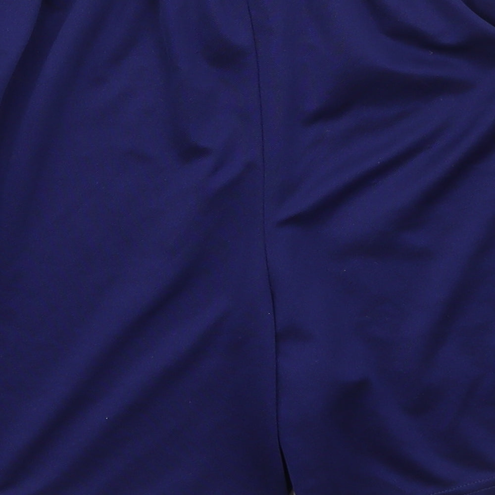 adidas Mens Blue  Polyester Athletic Shorts Size 24 in  Regular