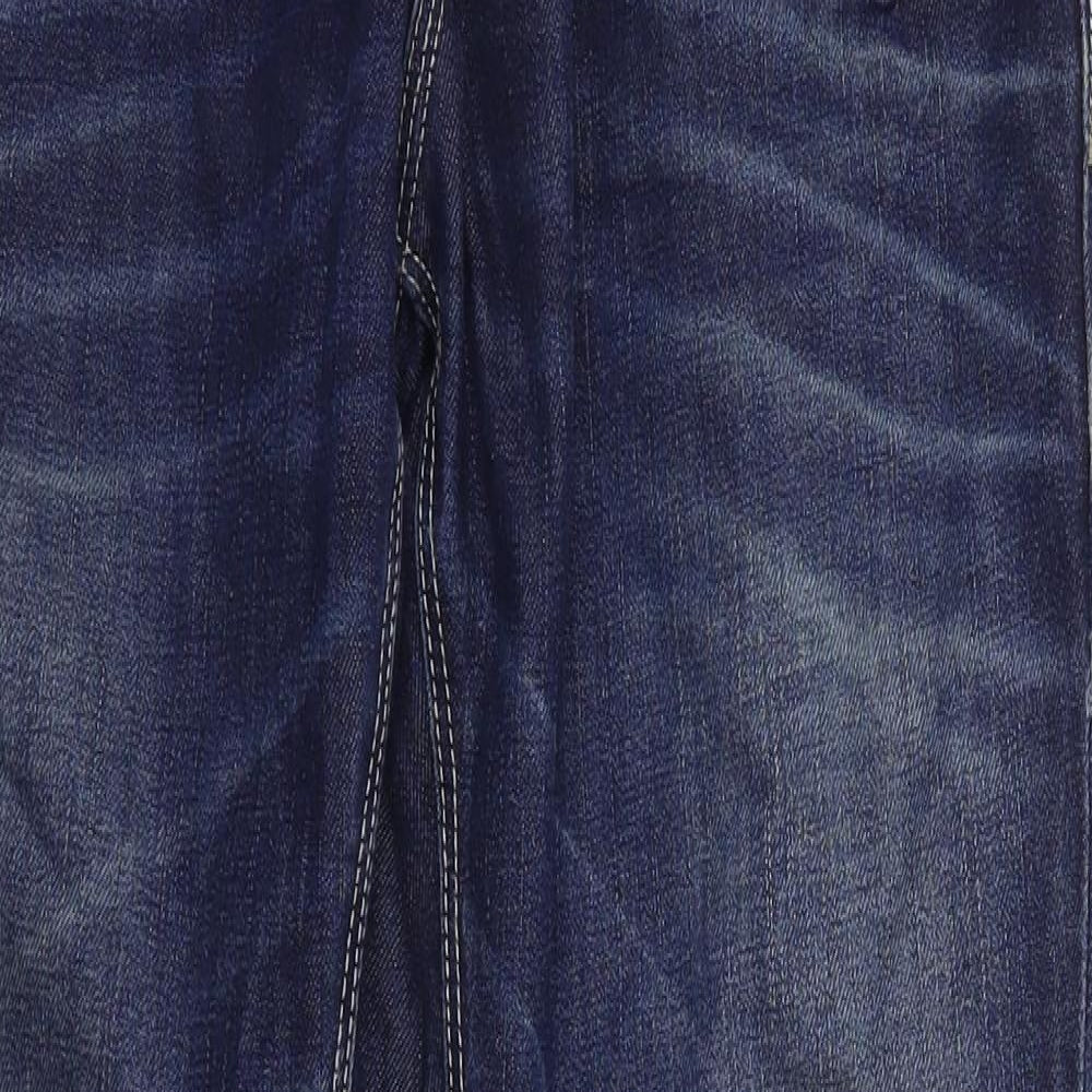 JACK & JONES Mens Blue  Cotton Straight Jeans Size 30 L30 in Regular Button