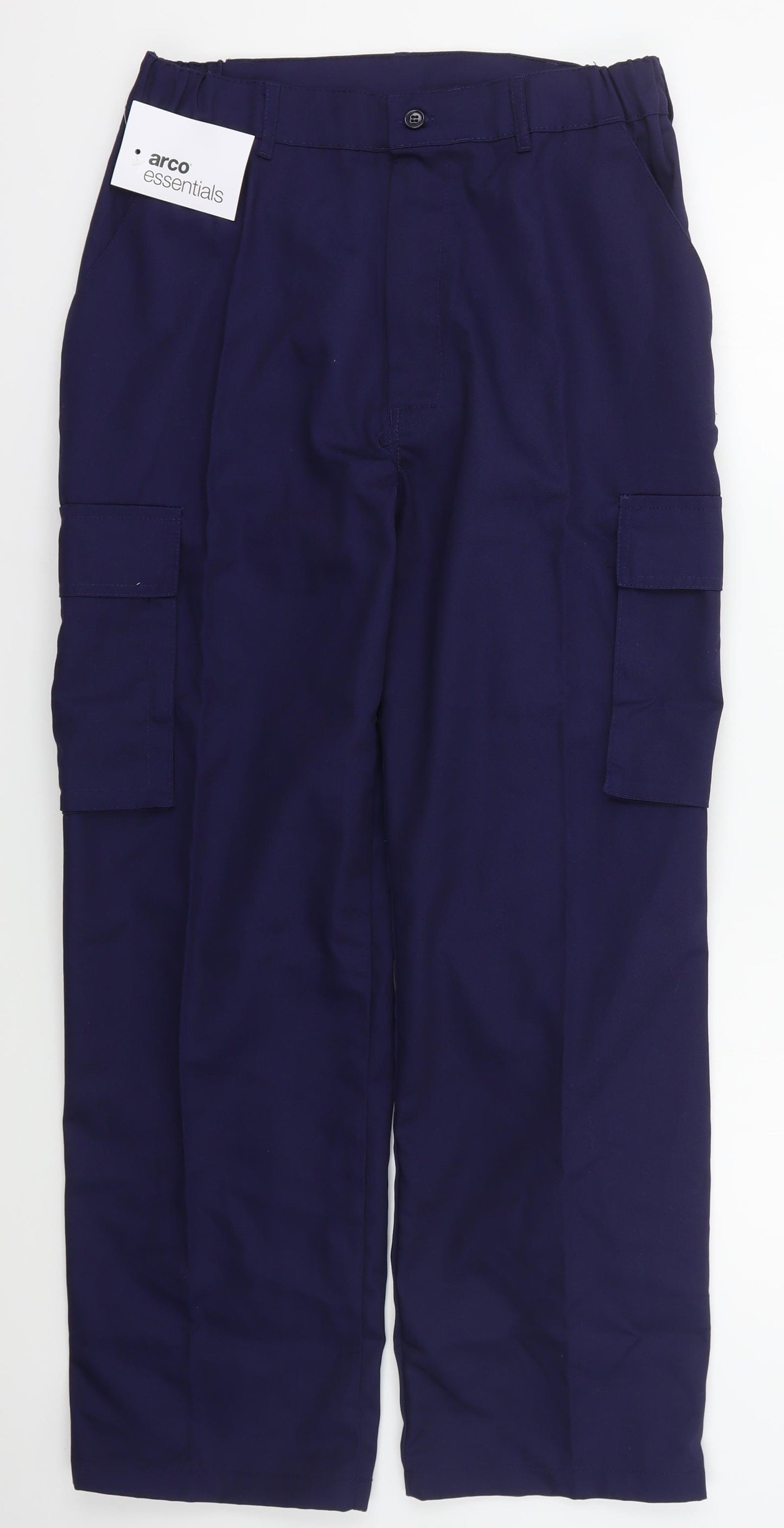 Arco Essentials Womens Blue  Cotton Cargo Trousers Size 32 L28 in Regular Button
