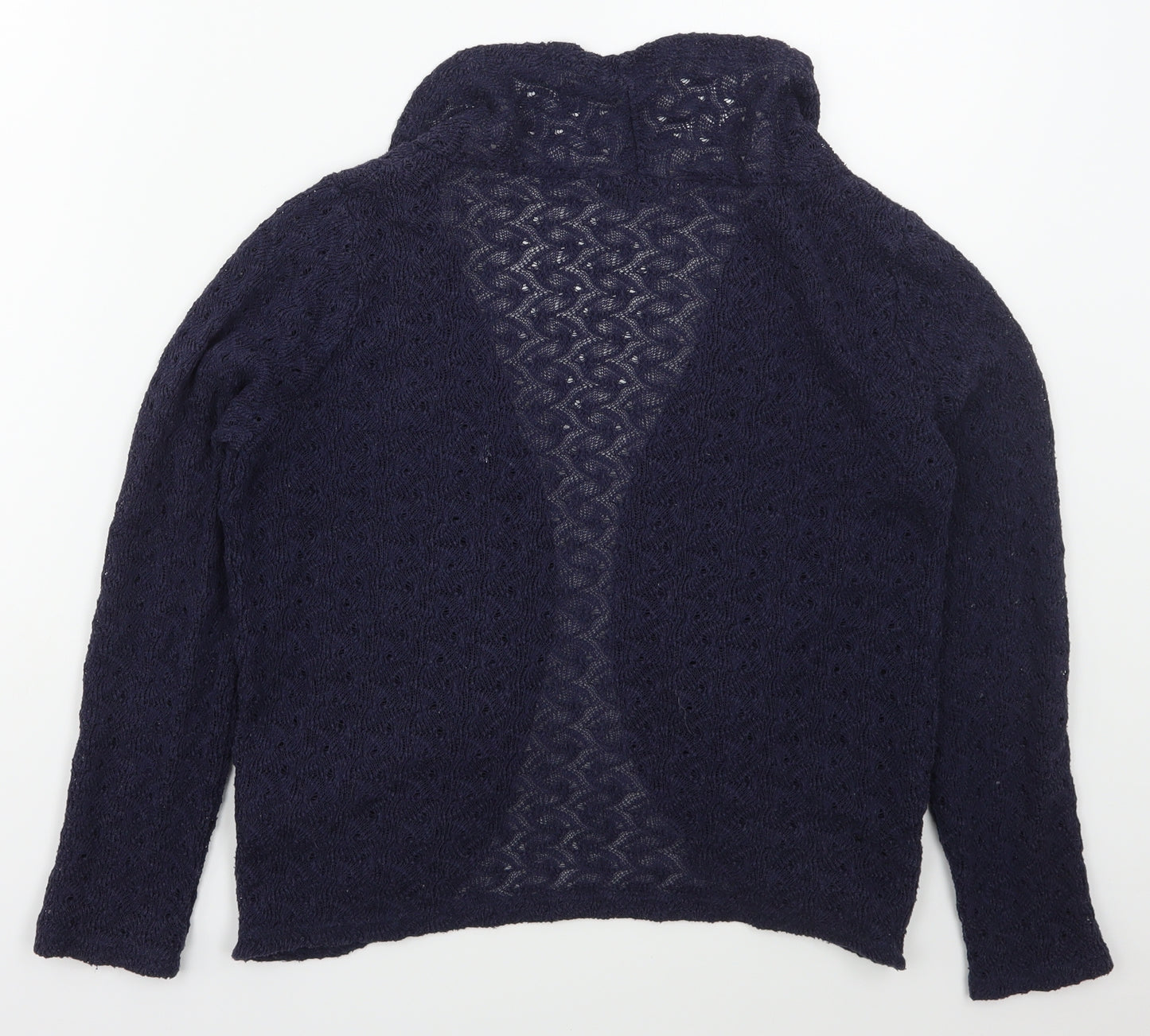 Oasis Womens Black V-Neck  Cotton Cardigan Jumper Size S