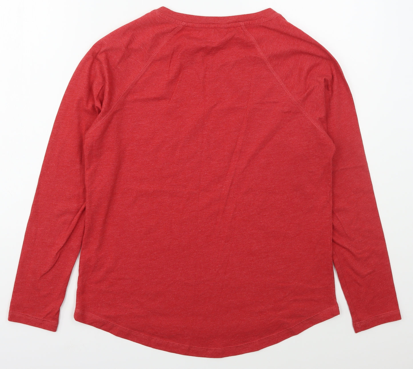 NEXT Womens Red  Cotton Basic T-Shirt Size 12 Crew Neck - Star