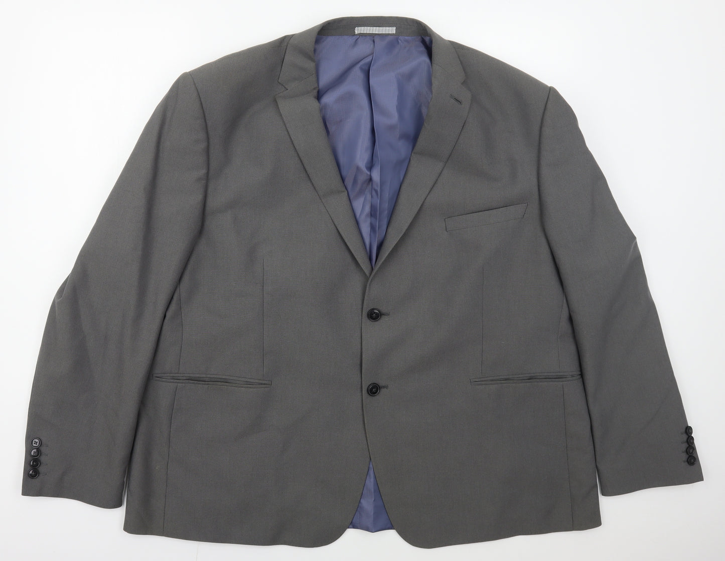 Burton Mens Grey  Polyester Jacket Suit Jacket Size 52