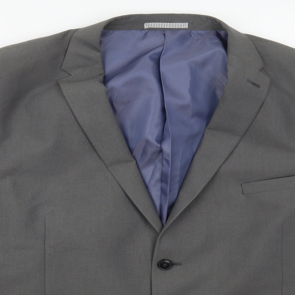 Burton Mens Grey  Polyester Jacket Suit Jacket Size 52
