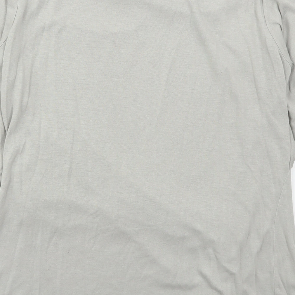 Sandwich Womens Grey  Viscose Basic T-Shirt Size S Cowl Neck