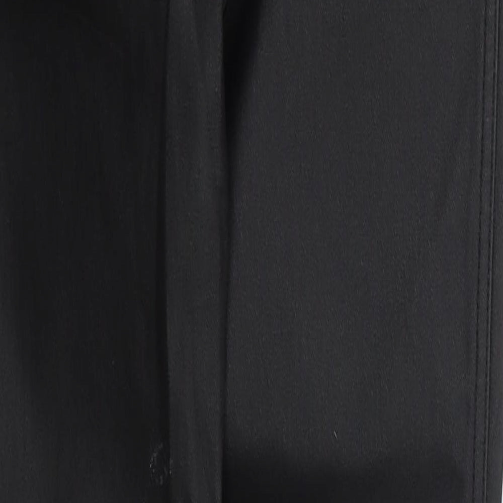 Marble Womens Black  Viscose Trousers  Size 10 L30 in Regular Button