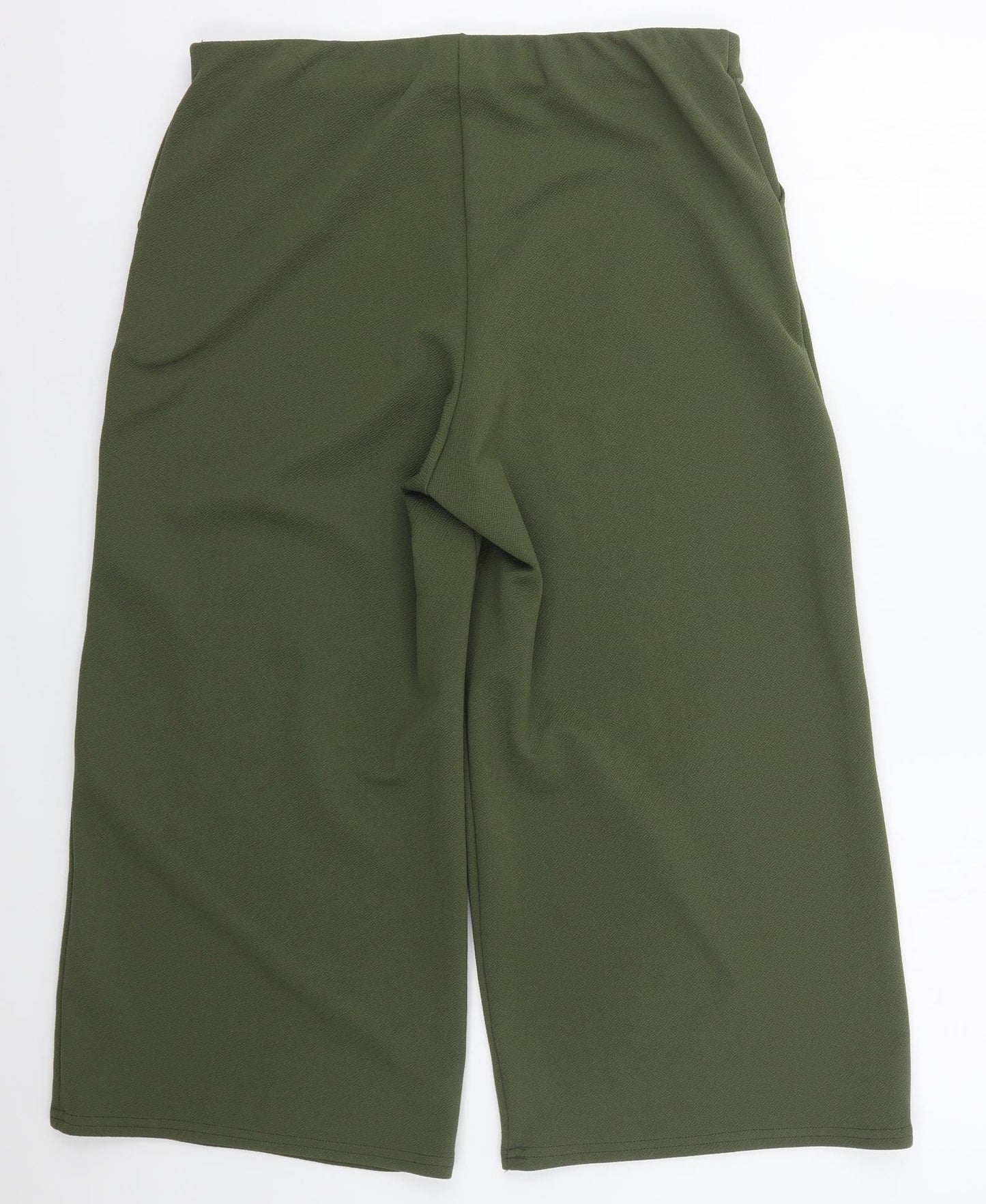 Primark Womens Green  Polyester Cropped Trousers Size 14 L20 in Regular