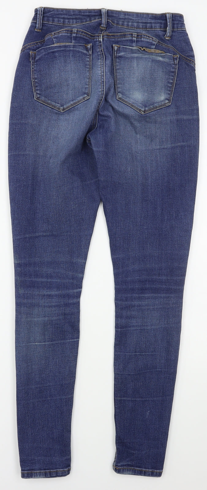 Denim Co Womens Blue  Cotton Skinny Jeans Size 10 L29 in Regular Button