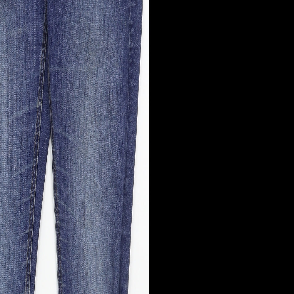 Denim Co Womens Blue  Cotton Skinny Jeans Size 10 L29 in Regular Button