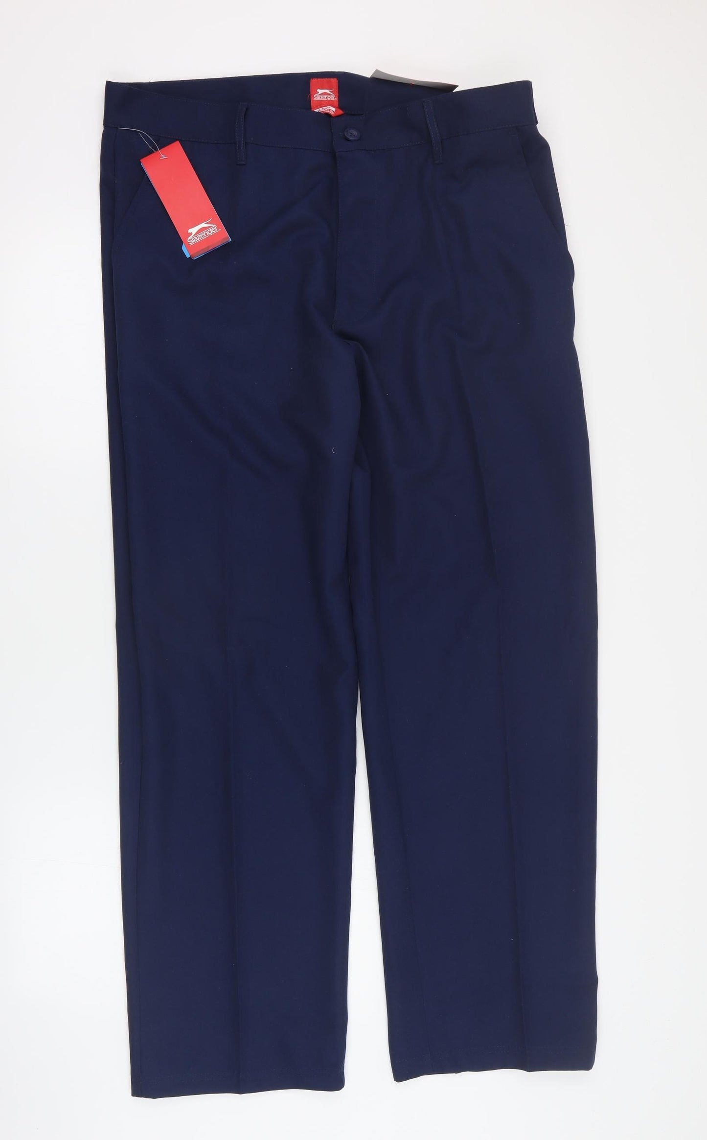 Slazenger Mens Blue  Polyester Carpenter Trousers Size 36 in L31 in Regular Zip