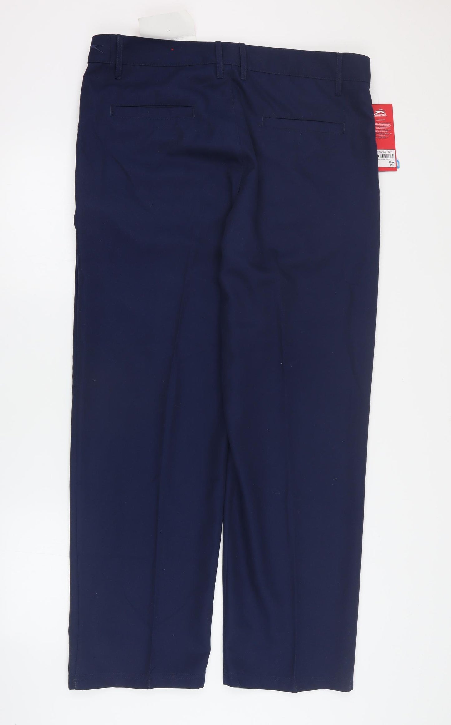 Slazenger Mens Blue  Polyester Carpenter Trousers Size 36 in L31 in Regular Zip