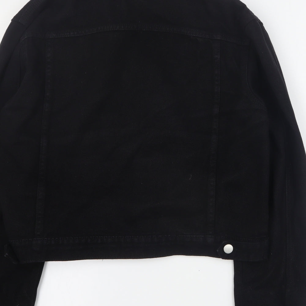 PRETTYLITTLETHING Womens Black   Jacket  Size 14  Button