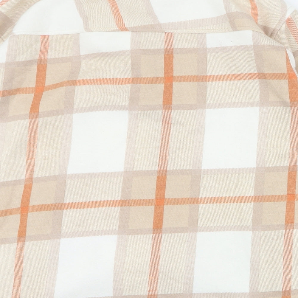 Rising Womens Orange Plaid  Jacket  Size S  Button