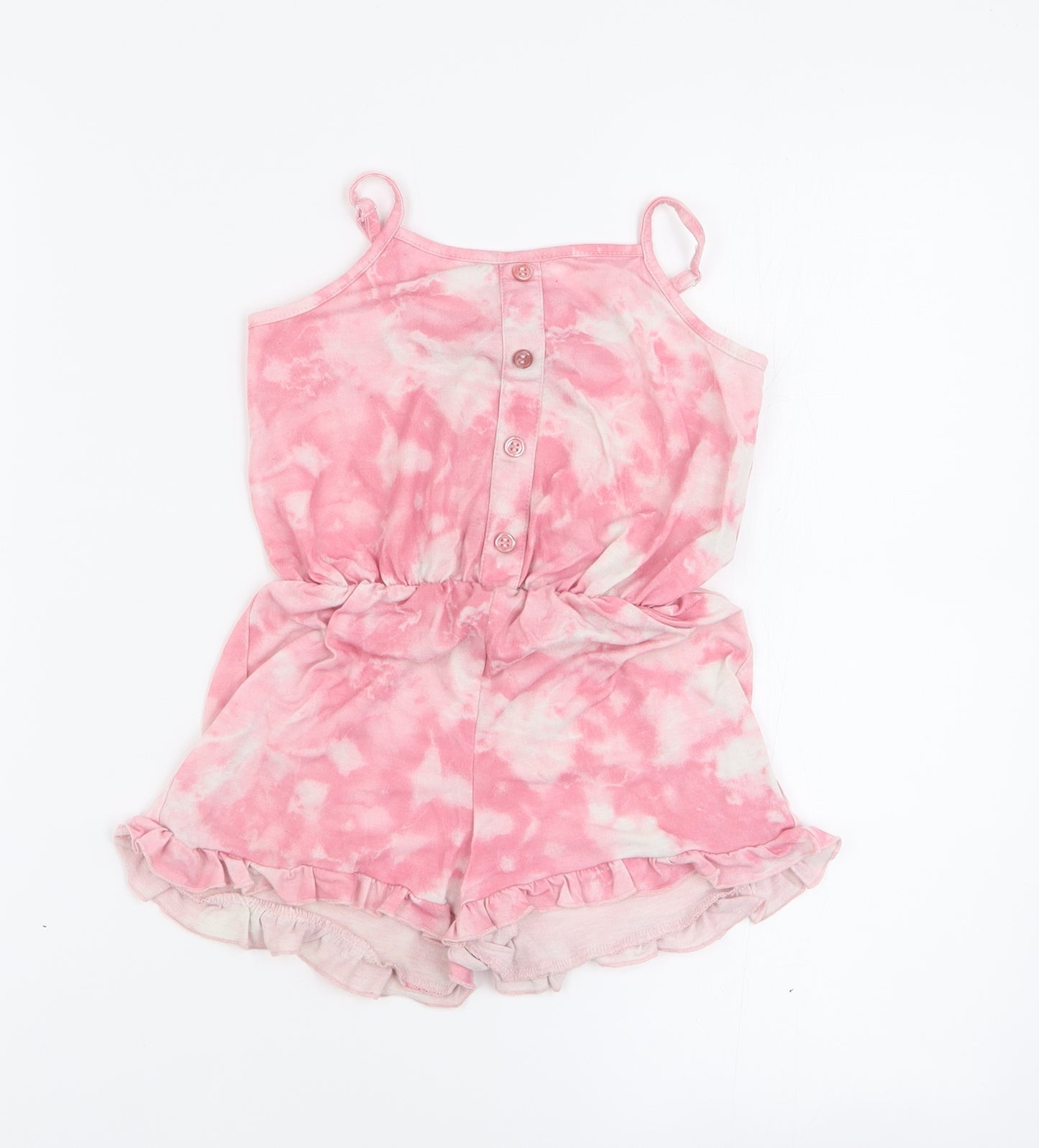 Matalan Girls Pink  Polyester Playsuit One-Piece Size 5 Years  Pullover - Tie-dye