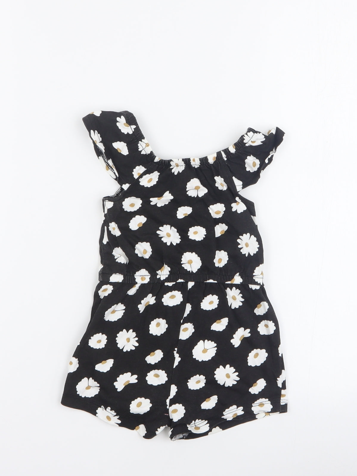 Primark Baby Black Floral 100% Cotton Romper One-Piece Size 18-24 Months  Pullover