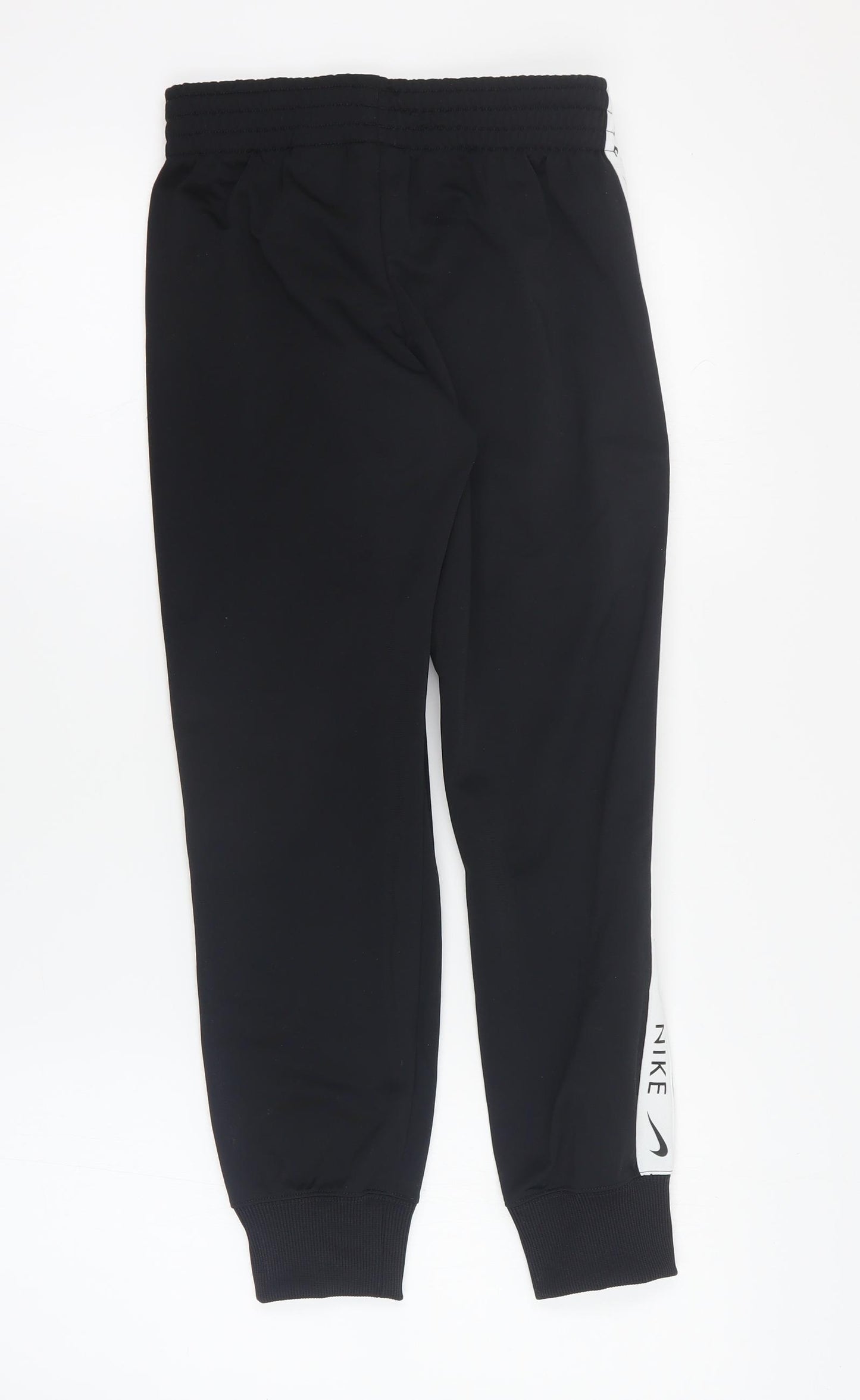 Nike Boys Black  Polyester Jogger Trousers Size 10-11 Years  Regular Drawstring