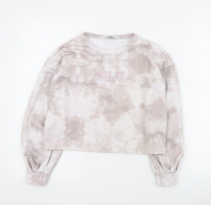 Primark Girls Pink  Polyester Pullover Sweatshirt Size 9-10 Years  Pullover - Slogan