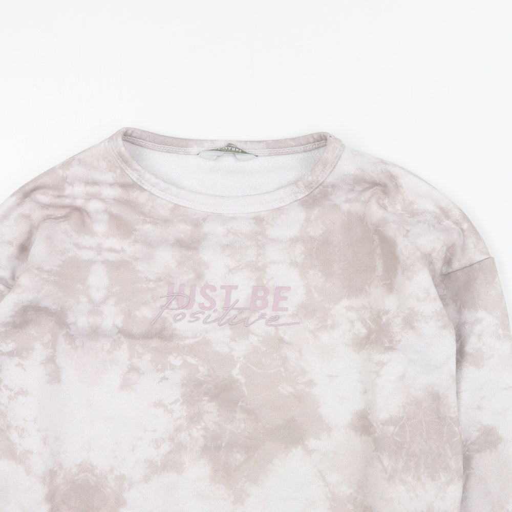 Primark Girls Pink  Polyester Pullover Sweatshirt Size 9-10 Years  Pullover - Slogan