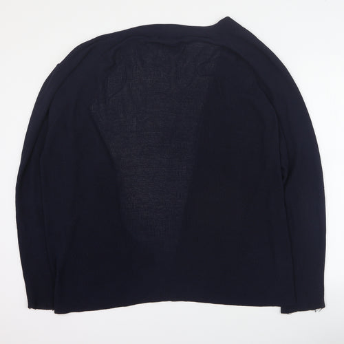 Gallery Womens Blue V-Neck  Viscose Cardigan Jumper Size L