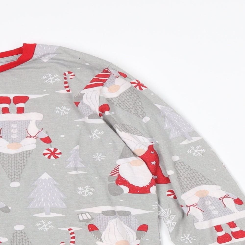 Matalan Boys Grey Solid Polyester  Pyjama Set Size 12 Years   - Christmas