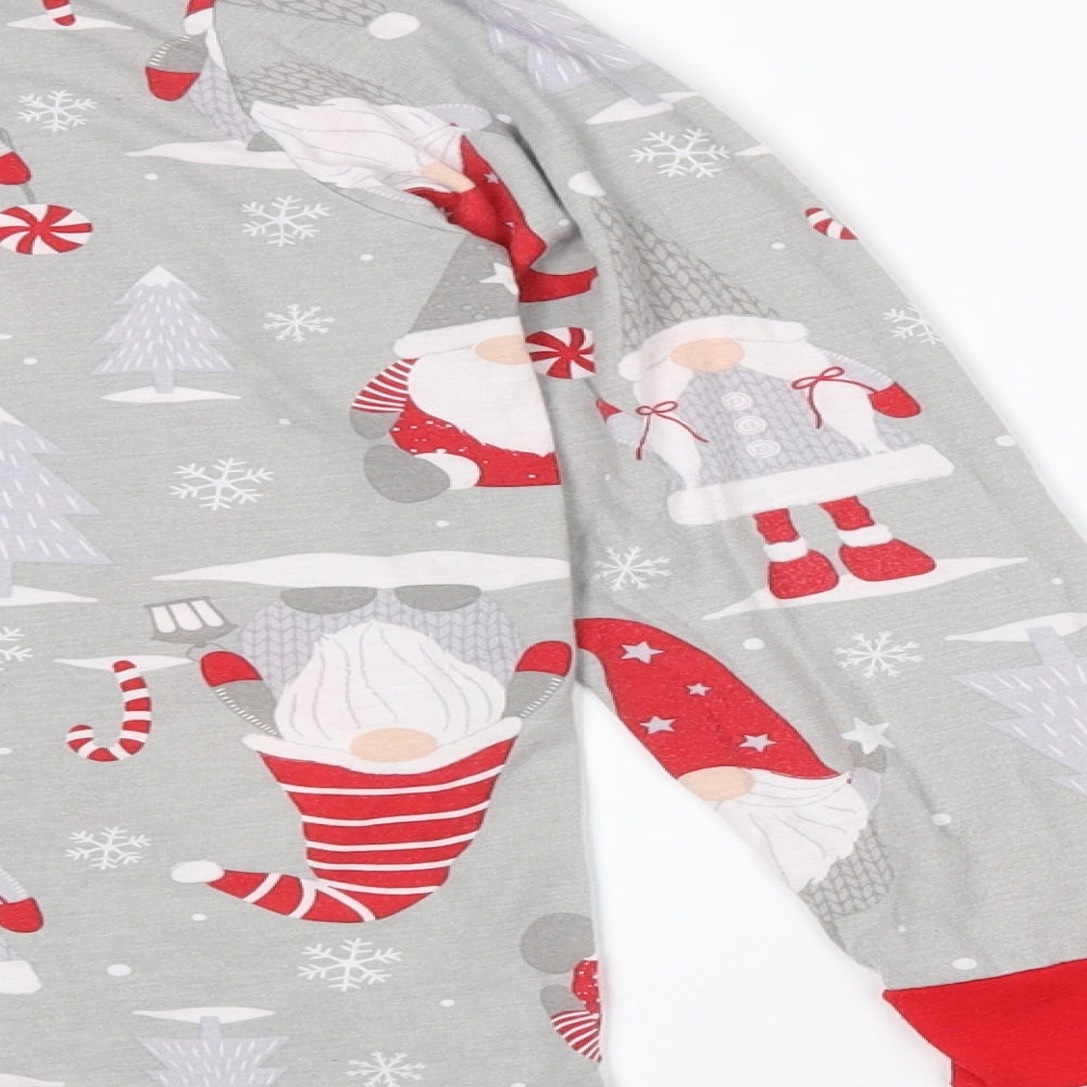 Matalan Boys Grey Solid Polyester  Pyjama Set Size 12 Years   - Christmas