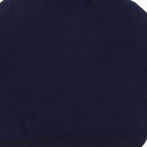 TU Womens Blue Round Neck  Viscose Cardigan Jumper Size 12   - Navy