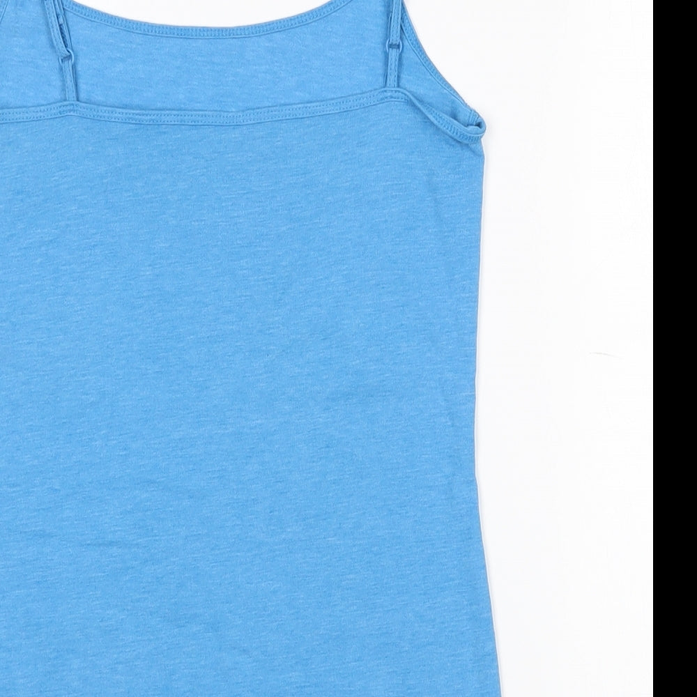 Atmosphere Womens Blue  Polyester Camisole Tank Size 10 Boat Neck