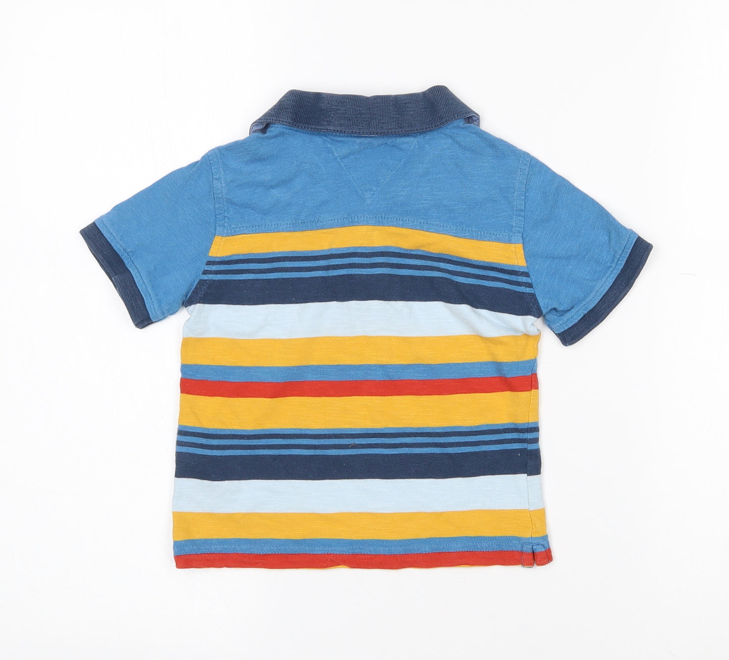 Tommy Hilfiger Baby Multicoloured Striped Cotton Pullover Polo Size 18-24 Months Collared