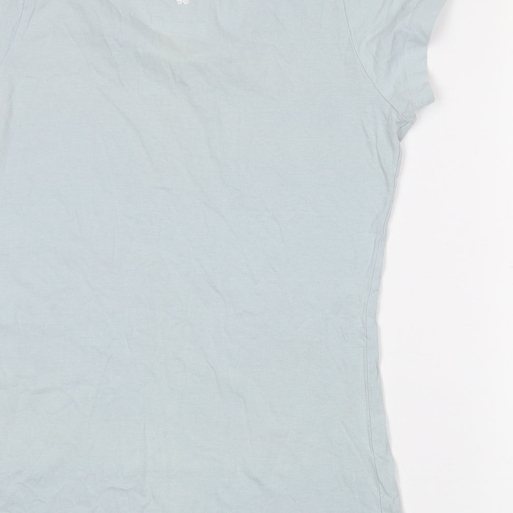 Crosshatch Womens Blue  100% Cotton Basic T-Shirt Size S Round Neck