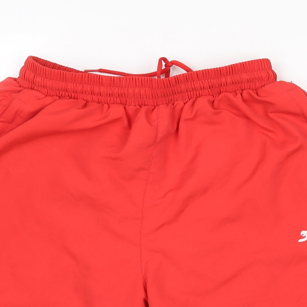 Slazenger Mens Red  Polyester Sweat Shorts Size S L7 in Regular  - Mesh lining
