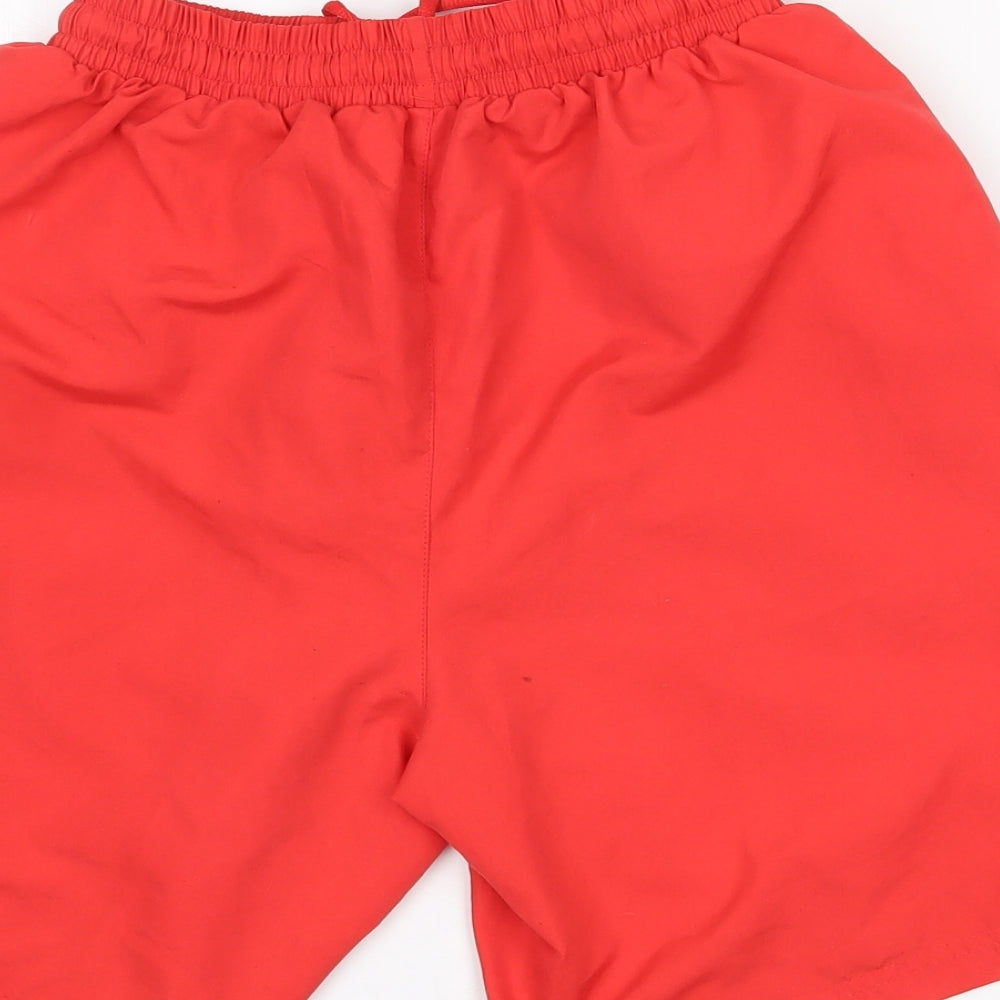 Slazenger Mens Red  Polyester Sweat Shorts Size S L7 in Regular  - Mesh lining