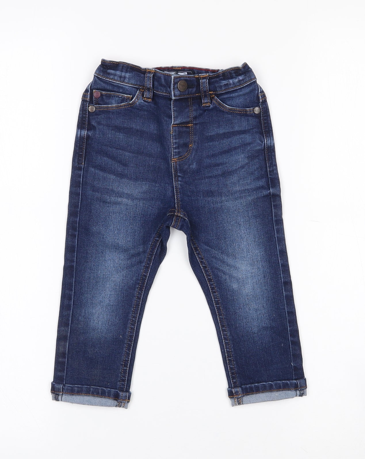 NEXT Baby Blue  Cotton Capri Jeans Size 12-18 Months