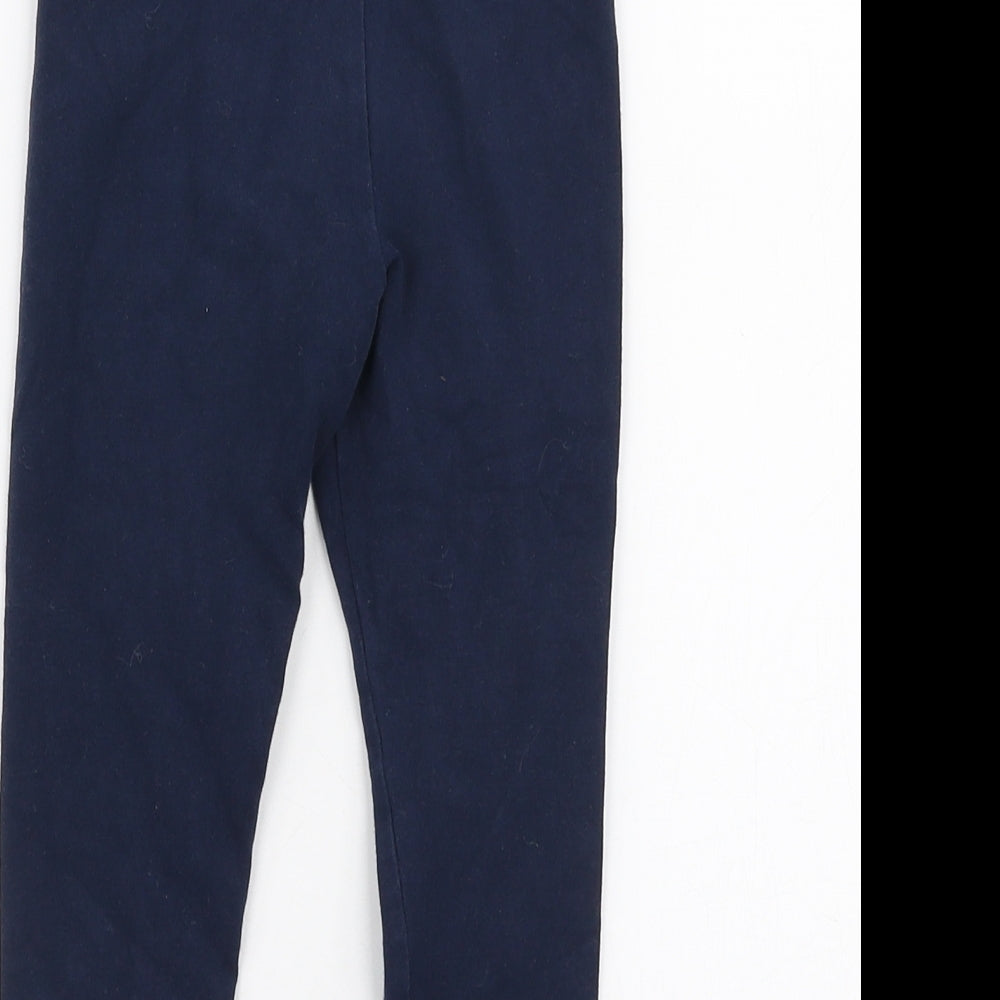 NEXT Girls Blue  Cotton Jogger Trousers Size 4-5 Years  Slim Pullover
