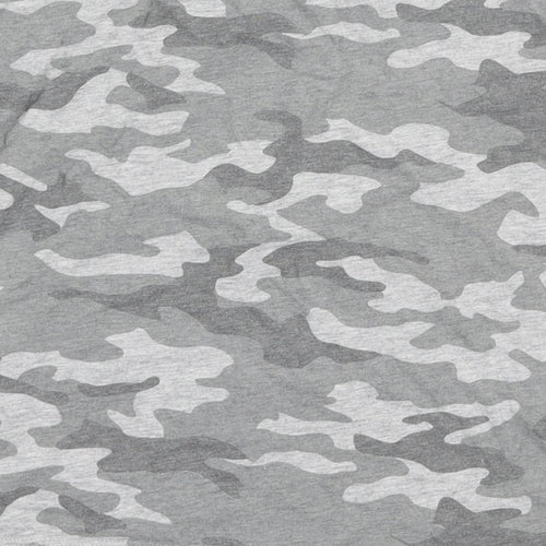 Primark Girls Grey Camouflage Cotton Cropped T-Shirt Size 8-9 Years Round Neck Pullover - Be you