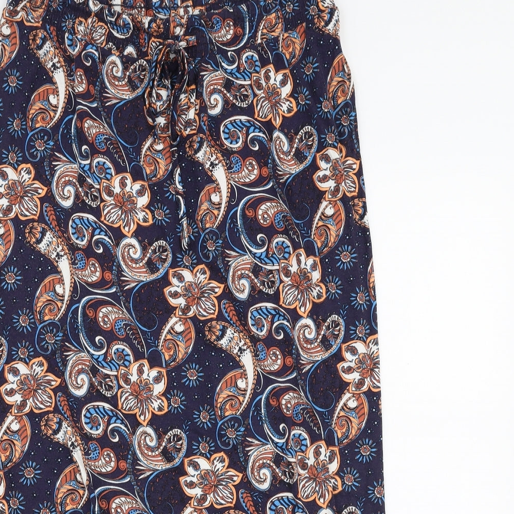 George Womens Multicoloured Paisley Viscose A-Line Skirt Size 12   Drawstring