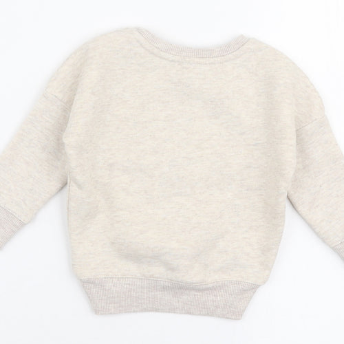 River Island Boys Beige  Cotton Pullover Jumper Size 3-6 Months  Pullover - Bear