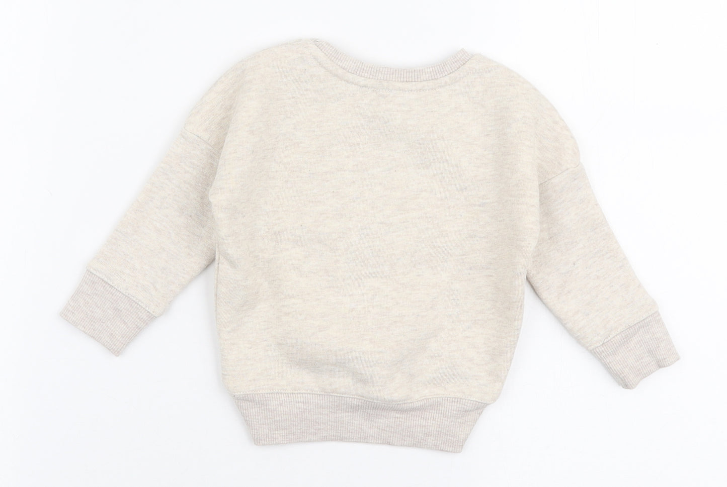 River Island Boys Beige  Cotton Pullover Jumper Size 3-6 Months  Pullover - Bear