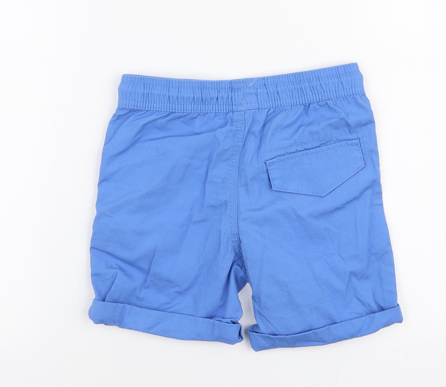 Primark Boys Blue  100% Cotton Chino Shorts Size 5-6 Years  Regular Drawstring