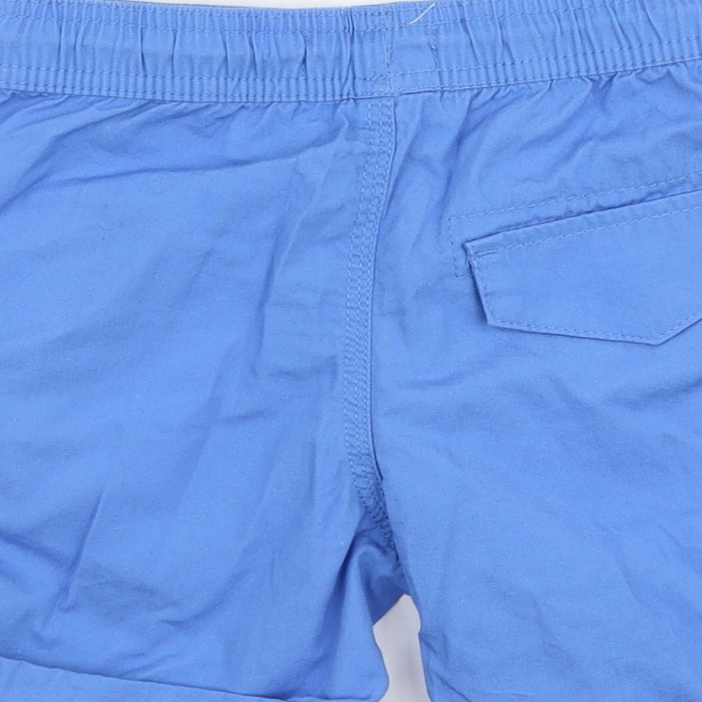 Primark Boys Blue  100% Cotton Chino Shorts Size 5-6 Years  Regular Drawstring