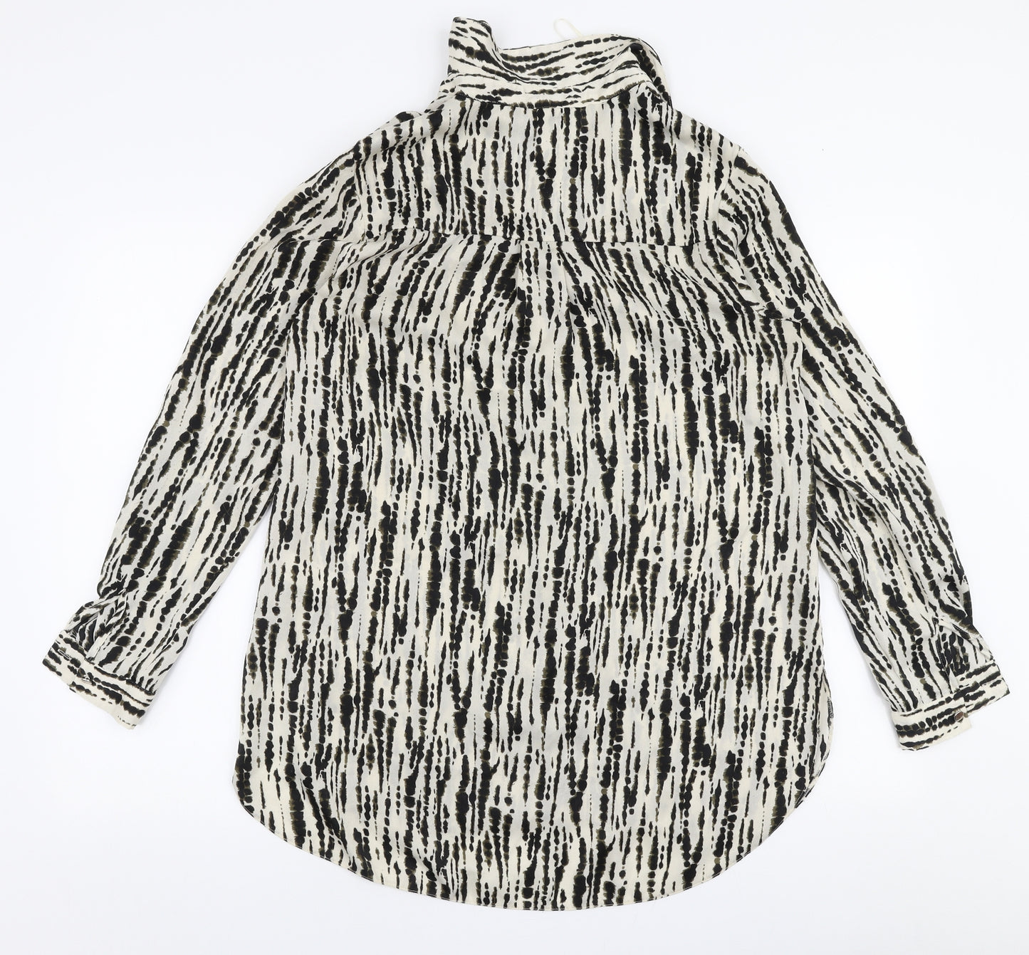 F&F Womens Beige  Polyester Basic Blouse Size 10 Collared