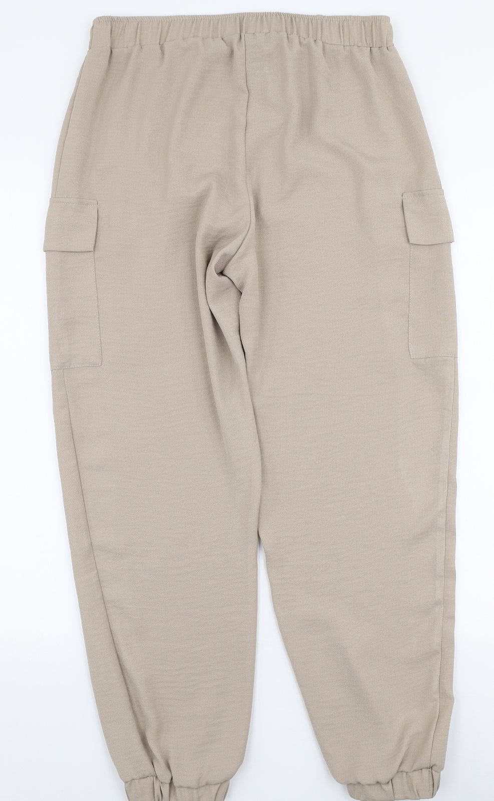 George Womens Beige  Polyester Jogger Trousers Size 12 L28 in Regular Drawstring